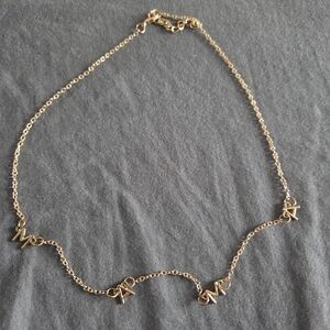 Gold Necklace with Letter Charms
